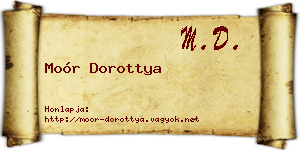 Moór Dorottya névjegykártya