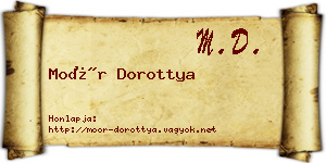 Moór Dorottya névjegykártya
