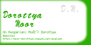 dorottya moor business card